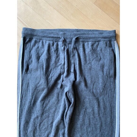 VINCE Men Gray Sweatpants Sz Xlarge Jogger Cotton Cashmere Side Stripe - Picture 3 of 6